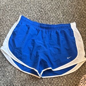 Nike Women's Athletic Shorts in Blue and White
